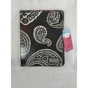 GiGi Hill blk/white vinyl Paisley tablet holder